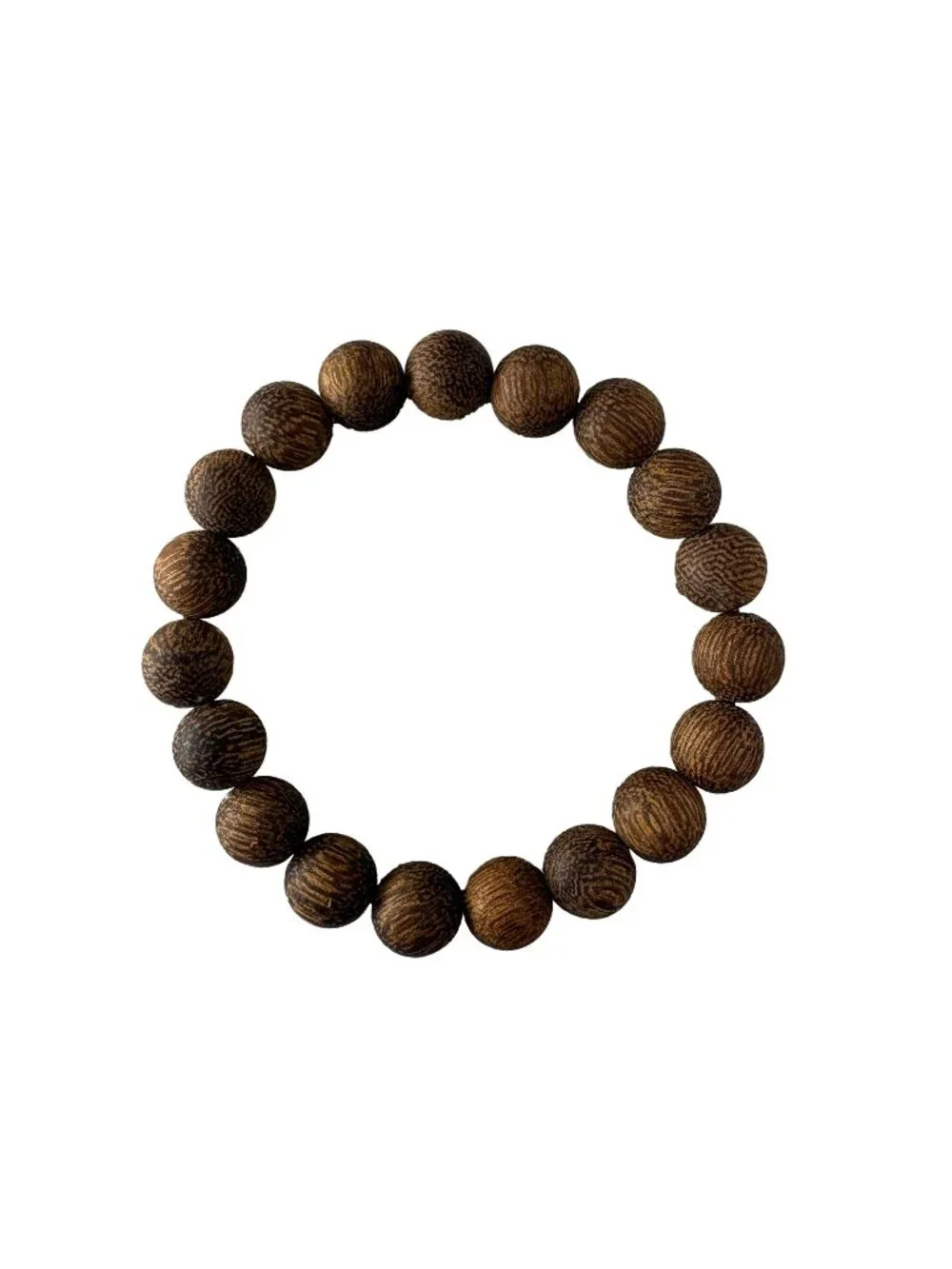 Natural Dark Agarwood Wood Bead Bracelet 10mm Chenxiang Meditation Prayer 9.8g